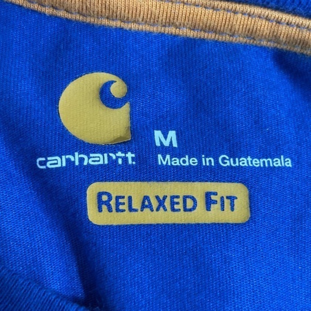 Carhartt Force Relaxed Fit Long Sleeve T Shirt Blue Mens Size M - Picture 5 of 9